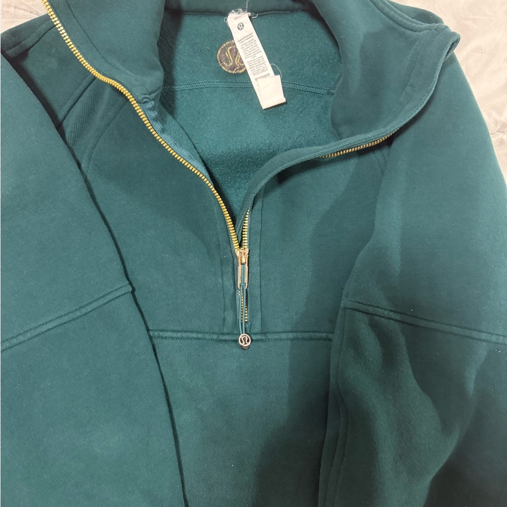 Teal Half-Zip Pullover - image 3